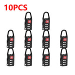 1-10PCS Tragbare Legierung Schloss Vorhängeschloss Outdoor Reise Gepäck Zipper Rucksack Handtasche Sicher Anti-diebstahl Kombination code Nummer Schloss