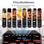 XL 11,5L Doppelkorb-Heißluftfritteuse mit Sichtfenster, 8 Voreingestellte Kochfunktionen Vielseitiger Smarter Kocher zum Backen, Braten und Aufwärmen