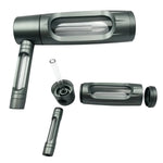 Tragbare Mini-Tabakpfeife mit trocken brennender Tabakpfeife aus Aluminiumlegierung und Glas, Raucherzubehör, Geschenke