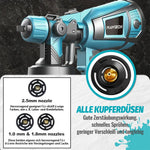 Draadloze verfspuit compatibel met Makita-accu, verfspuit voor schuttingen, HVLP-spuitpistool met 2 accu's voor binnen en buiten.