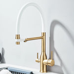 Gefilterter Küchenarmatur, Reinigungshahn mit magnetischem Sprühgerät, Küchenarmatur, gefiltertes Wasser, Reinigungsfunktion, Küchenhahn