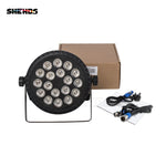SHEHDS Aluminiumlegierung LED Flat Par 18x12W/18x18W RGBWA Licht UV Wireless DMX 512 mit Fight Case für DJ Disco Party Projektor