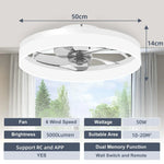 Moderner Deckenventilator mit Lichtern, dimmbar, LED mit Ventilator, Fernbedienung, leises kreatives Design für Schlafzimmer, Küche, Esszimmer