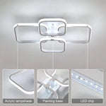 LED-Deckenleuchten, 60 W, quadratische LED-Deckenleuchte, moderne weiße Deckenleuchten für Wohnzimmer, Schlafzimmer, Küche, Esszimmer, 6500 K