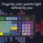 AJAZZ AK980 Mechanische Gaming-Tastatur, 2,9 cm TFT-Bildschirm, Lautstärkeregler, 98-Tasten-Dichtungsstruktur, RGB-Beleuchtung, Hot-Swap-fähiger PR4