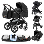 Nieuwste 3-in-1 multifunctionele kinderwagen, gemakkelijk op te vouwen, reisvriendelijk, draagbaar, met veiligheidszitje, voldoet aan de EU-norm.