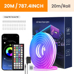 Flexible RGB-Neonstreifenlichter mit App/Fernbedienung, mehrere Modi, Musiksynchronisierung, IP65 wasserdichte LED-Streifen-Neon-Seillampe
