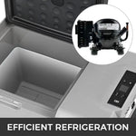 Sihao Autokoelkast 15L-50L Mini Koelbox met Vriezer Draagbare Compressor Koeler 12/24V DC 110-240V Koelbox voor Autorijden, Kamperen en Picknicken