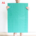 QJHA1 Dubbelzijdige zelfherstellende PVC-snijmat voor doe-het-zelf leerbewerking, grote bureaubeschermmat 90x60cm, Vaderdagcadeau