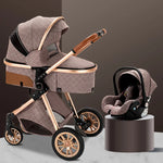 Nieuwste 3-in-1 multifunctionele kinderwagen, gemakkelijk op te vouwen, reisvriendelijk, draagbaar, met veiligheidszitje, voldoet aan de EU-norm.