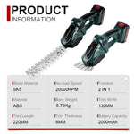 NEWBENY 2 IN 1 Elektrische Heckenschere Handheld Akku-rasenmäher Beschneiden Schere Garten Power Tool Für Makita Batterie Pin