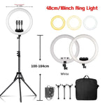 Sh 45cm 18 Zoll Rin glicht mit Stativ Stand USB Ladung Selfi LED Lampe dimmbare Fotografie Licht für Foto fotografie Studio