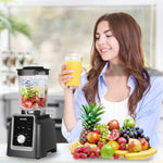 BioloMix Digitale BPA-vrije 2L Automatische Professionele Blender, Sapcentrifuge, Foodprocessor, IJssmoothies en Fruit, GRATIS CADEAU: 600ml droogpot