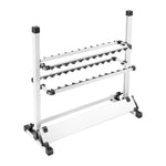 24 Slots Angelrute Rack Halter Aluminium Legierung Angelrute Pole Halterung Display Stand Tackle für Angelruten Set Kapazität
