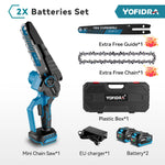 YOFIDRA 3500 W 8 Zoll Bürstenlose Elektrische Kettensäge Schnurlose Elektrische Schneiden Beschneiden Kettensäge Garten Werkzeug Für Makita Batterie pin