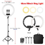 Sh 45cm 18 Zoll Rin glicht mit Stativ Stand USB Ladung Selfi LED Lampe dimmbare Fotografie Licht für Foto fotografie Studio