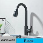 Wanmivezlo Küchenarmaturen, herausziehbarer Küchenarmatur, Kalt- und Warmwasserhahn, Einhebelmischer, Mischbatterie, an Deck montierter Kran, drehbarer Sprühhahn