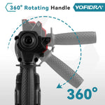 YOFIDRA 1680W borstelloze elektrische hamer, snoerloze multifunctionele boor- en slagboormachine, roterend elektrisch gereedschap voor 21V en 18V accu's