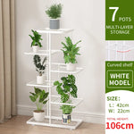 Plantenstandaard, ijzeren standaard met 6/7/8 lagen, plantenrek, plantenorganizer, opbergstandaard, plantenhouder, displaystandaard, tuindecoratie