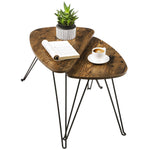 VASAGLE 2er Set Beistelltische Beistelltische Couchtische für Wohnzimmer, Esszimmer, Schlafzimmer, Industriestil
