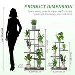 Plantenstandaard, ijzeren standaard met 6/7/8 lagen, plantenrek, plantenorganizer, opbergstandaard, plantenhouder, displaystandaard, tuindecoratie