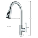 Wanmivezlo Küchenarmaturen, herausziehbarer Küchenarmatur, Kalt- und Warmwasserhahn, Einhebelmischer, Mischbatterie, an Deck montierter Kran, drehbarer Sprühhahn
