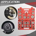 22Pcs Brake Caliper Tool Kit Disc Caliper Tool for Brake Pad Replacement Reset Heavy Duty Brake Pad Piston Press Repair 18 Disc