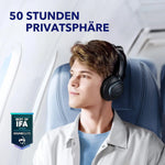 Soundcore by Anker Space Q45 Bluetooth-hoofdtelefoon, adaptieve actieve ruisonderdrukking tot 98%, 50 uur afspeeltijd, app-bediening, L