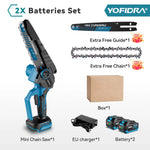 YOFIDRA 3500 W 8 Zoll Bürstenlose Elektrische Kettensäge Schnurlose Elektrische Schneiden Beschneiden Kettensäge Garten Werkzeug Für Makita Batterie pin