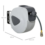 DURHAND oprolbare persluchtslanghaspel 15 m connector