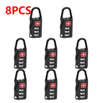 1-10PCS Tragbare Legierung Schloss Vorhängeschloss Outdoor Reise Gepäck Zipper Rucksack Handtasche Sicher Anti-diebstahl Kombination code Nummer Schloss