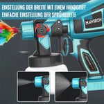Draadloze verfspuit compatibel met Makita-accu, verfspuit voor schuttingen, HVLP-spuitpistool met 2 accu's voor binnen en buiten.