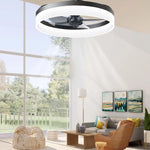 Moderner Deckenventilator mit Lichtern, dimmbar, LED mit Ventilator, Fernbedienung, leises kreatives Design für Schlafzimmer, Küche, Esszimmer