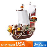 Creatieve Thousand Sunny Scheepsmodel Bouwblokken Cartoon Anime 9 Figuren Piratenboot Bouwstenen Speelgoed Kerstcadeaus voor Kinderen 1551 stuks