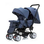 EU-LAGER Zwillingskinderwagen Doppelte Kinderkinderwagen mit zwei Sitzen, faltbarer Kutsche, Großhandel für Kinderwagen, Vorder- und Rücksitze
