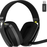 BINNUNE 2,4 GHz draadloze gamingheadset met microfoon voor PS5, PS4, pc, Mac en PlayStation. Bluetooth gamingheadset met microfoon.