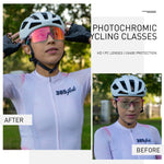 SCVCN Outdoor Sports Photochrome Fahrradbrille für Damen und Herren, Fahrradbrille, Sonnenbrille mit UV400-Schutz