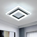 Quadratische Acryl-Deckenleuchte, moderne LED-Deckenleuchte, 20 cm, 24 W, LED-Deckenleuchten für Schlafzimmer, Büro, Küche, Wohnzimmer
