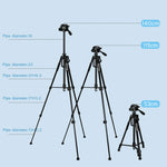 Telefon Reise Selbst Stativ Aluminium Hohe 55 "140CM Ständer Mit Schnell Platten Montieren Pan Kopf Für Canon Nikon DSLR SLR Digital Kamera