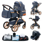 Nieuwste 3-in-1 multifunctionele kinderwagen, gemakkelijk op te vouwen, reisvriendelijk, draagbaar, met veiligheidszitje, voldoet aan de EU-norm.