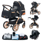 Nieuwste 3-in-1 multifunctionele kinderwagen, gemakkelijk op te vouwen, reisvriendelijk, draagbaar, met veiligheidszitje, voldoet aan de EU-norm.