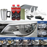 Complete koplamprestauratieset 2 x 800 ml polymeervloeistof voor koplamprestauratie, renovatie en polijsten.