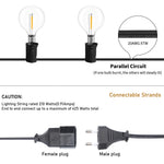 9M/26M Feestelijke LED-bolvormige lichtslinger, LED-feestverlichting G40 voor buiten, geschikt voor kerstfeesten, tuindecoratie, slingerverlichting, straatverlichting, terras en achtertuin.