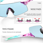 SCVCN Outdoor Sports Photochrome Fahrradbrille für Damen und Herren, Fahrradbrille, Sonnenbrille mit UV400-Schutz