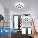 Quadratische Acryl-Deckenleuchte, moderne LED-Deckenleuchte, 20 cm, 24 W, LED-Deckenleuchten für Schlafzimmer, Büro, Küche, Wohnzimmer