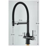 Gefilterter Küchenarmatur, Reinigungshahn mit magnetischem Sprühgerät, Küchenarmatur, gefiltertes Wasser, Reinigungsfunktion, Küchenhahn