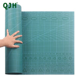 QJHA1 Dubbelzijdige zelfherstellende PVC-snijmat voor doe-het-zelf leerbewerking, grote bureaubeschermmat 90x60cm, Vaderdagcadeau