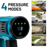 GΣ 250 Bar bürstenloser Hochdruckreiniger, 4 Gänge, kabellos, für den Haushalt, Auto, Garten, Reinigung, Elektrowerkzeug für Makita 18 V Akku-Pin