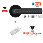 M5 Tuya BLE Fingerabdruck-Türschloss, digitales elektronisches Schloss mit Passwort/Schlüssel/IC-Karte/Smartlife/Tuya APP entsperren