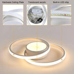 Dimbare LED-plafondlamp, moderne plafondlamp met afstandsbediening, 40W, ronde LED-plafondlamp voor slaapkamer, 3000K-6500K